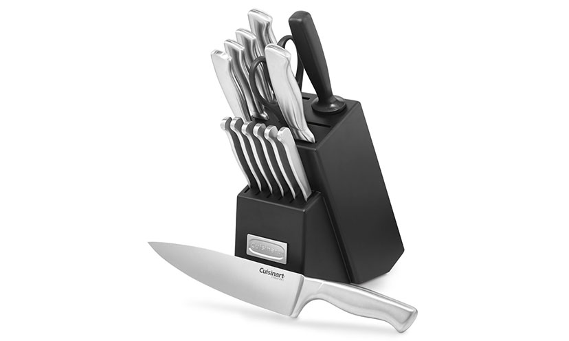 Save 71% Off a Cuisinart 15-Piece Stainless Steel Knife Set!