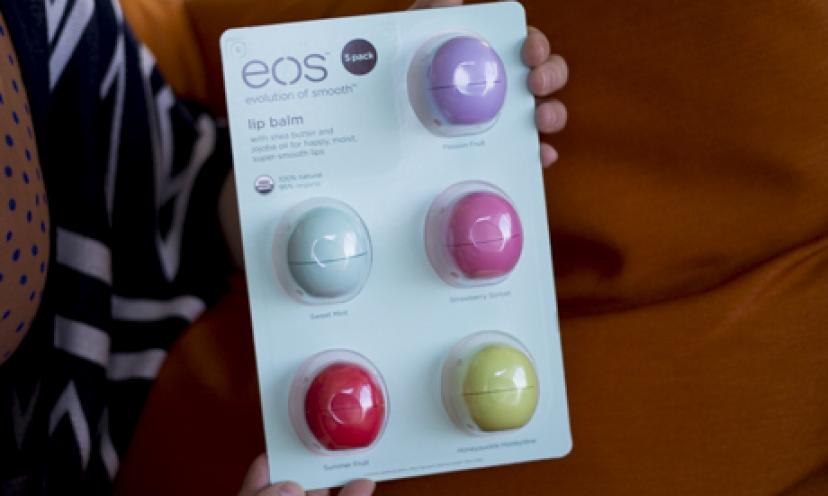 Save on a 5-pack of Eos lip balm!