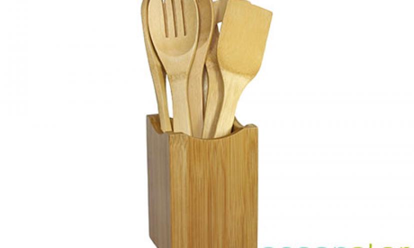 Get the Oceanstar Bamboo Cooking Utensil Set for Only $12.99!