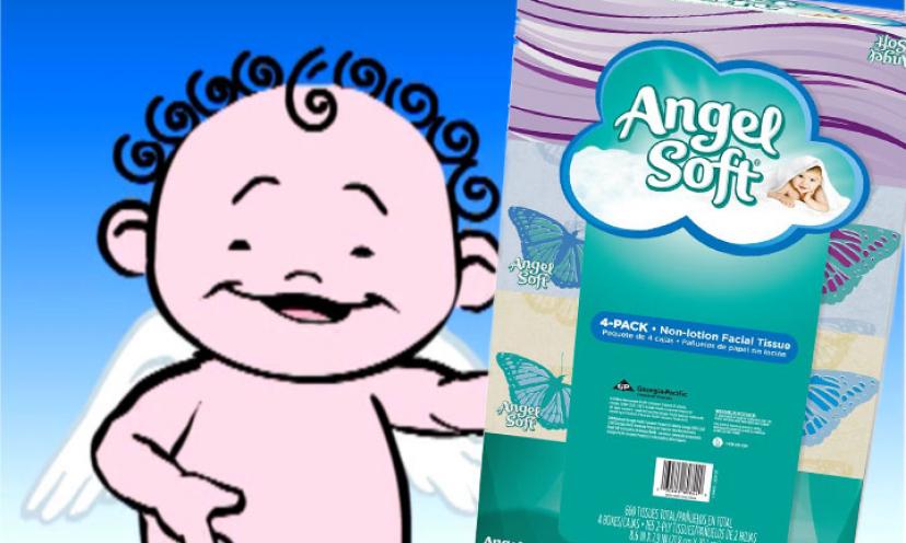 Get 4 boxes of Angel Soft Facial Tissue for $12!