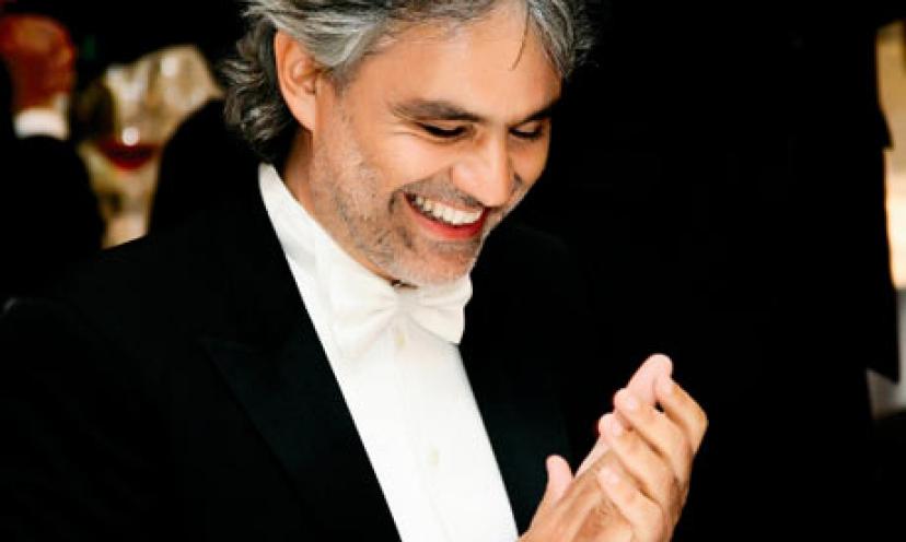 Win a Trip To See Andrea Bocelli in Concert On Valentine’s Day!