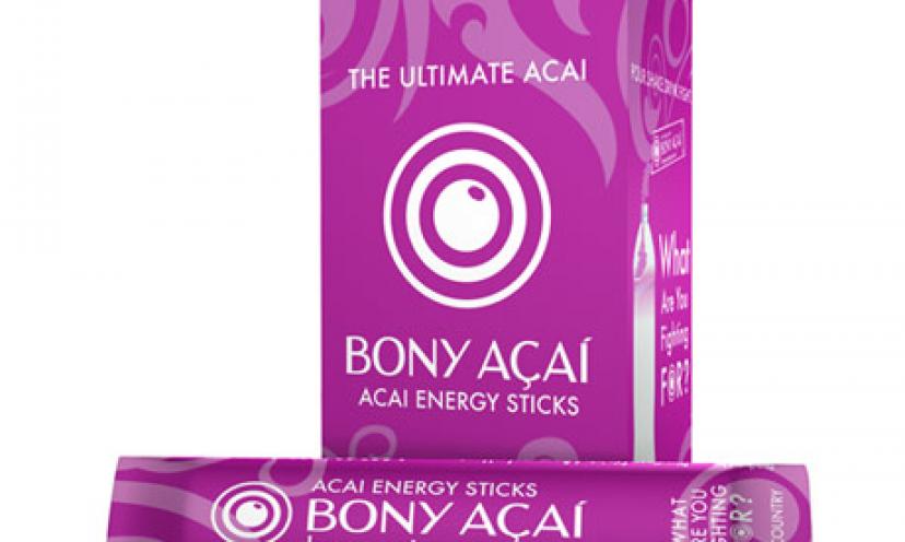 Try Bony Acai Energy Sticks For FREE!