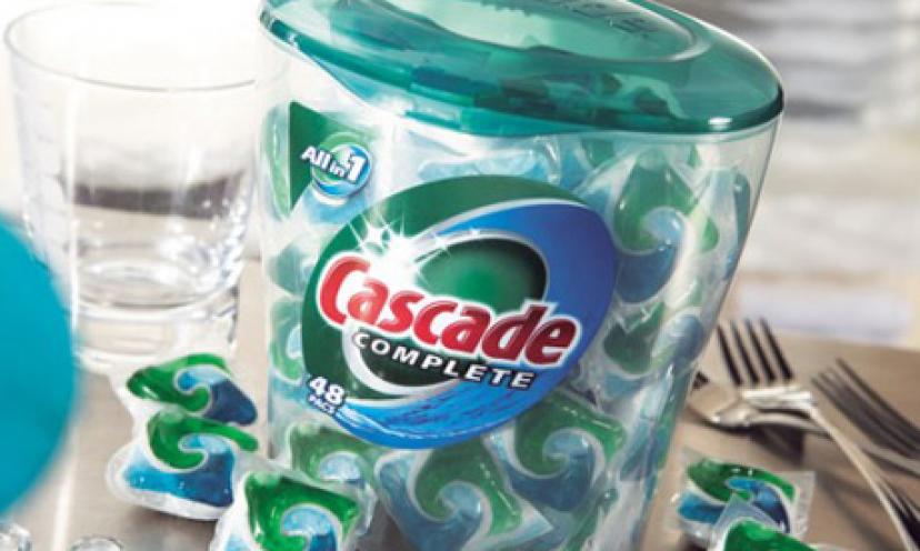 Save 16% on Cascade Complete All-In-1 ActionPacs Dishwasher Detergent!
