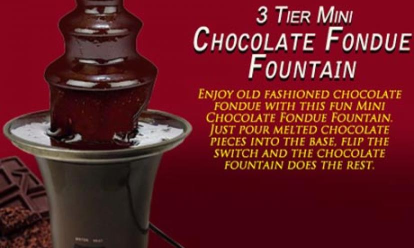 Enjoy 53% Off the Nostalgia Electrics Mini Chocolate Fondue Fountain!