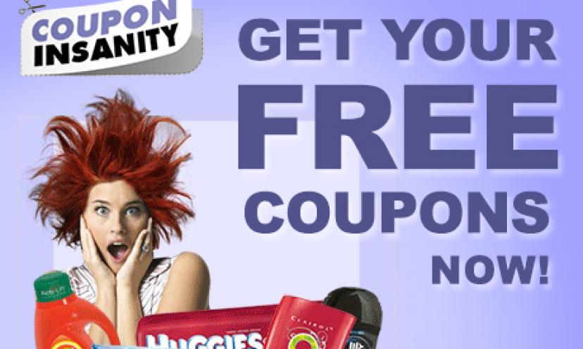 Sign up now to get free coupons from Coupon Insanity!