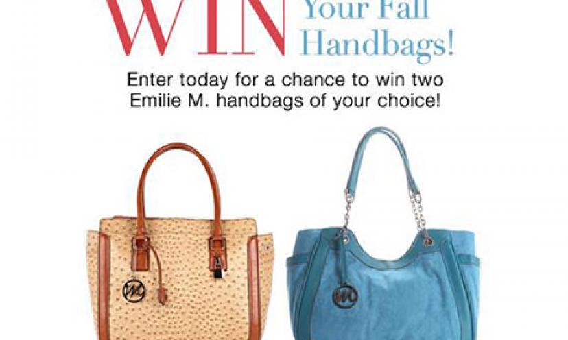 Fall Wardrobe Upgrade: Win Two Emilie M. Handbags Valued at $190!