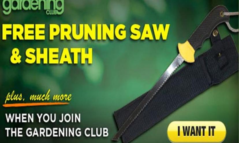 Get a Free Pruning Saw & Sheath When You Join the Gardening Club
