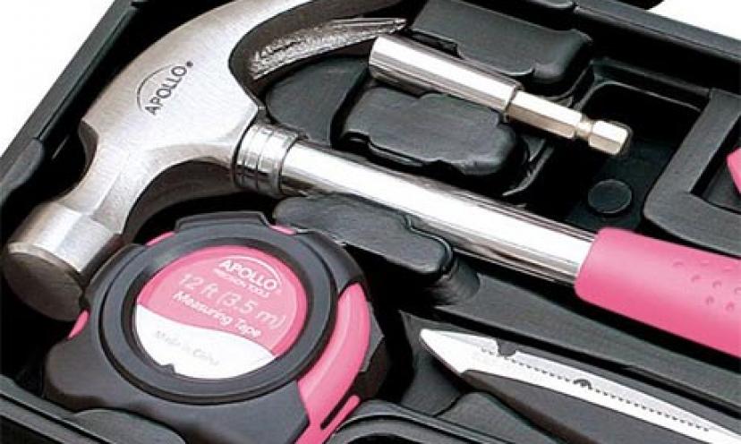Get the Apollo Pink General Tool Set for 42% Off!