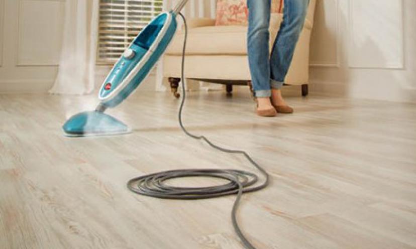 Save 50% On The Hoover Twin Tank Disinfecting Steam Mop!