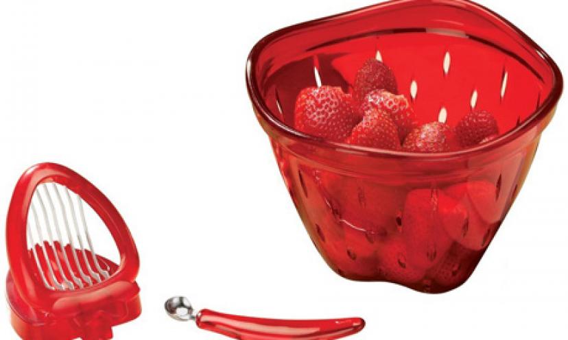 Get the Joie Simply Strawberry 3-Piece Colander Set for Only $9.09!