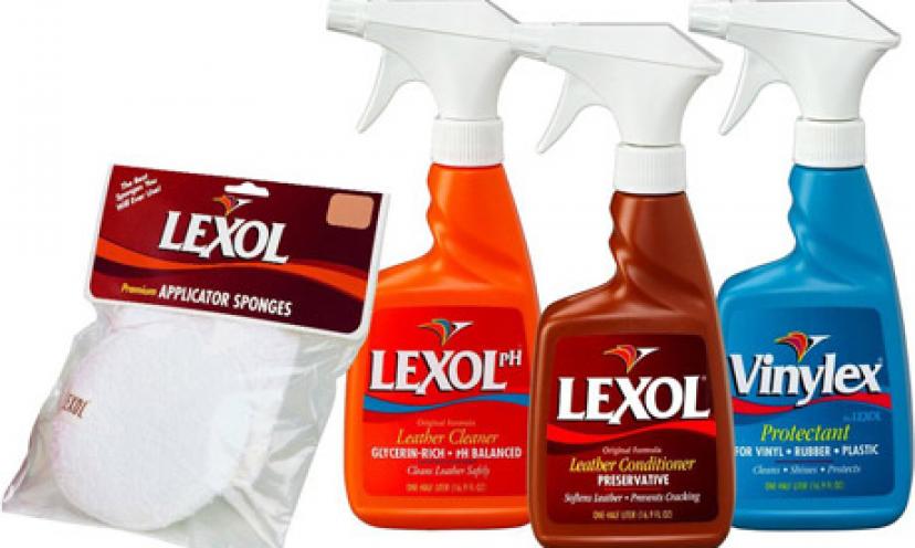 Save 25% On a Lexol Leather Cleaner, Conditioner, and Vinylex Combo Pack!