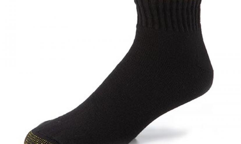 Save 36% Off a 6-Pack of Gold Toe Men’s Cotton Crew Athletic Socks!