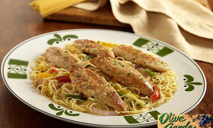 Hungry? Save $5 on Two Entrees at Olive Garden!