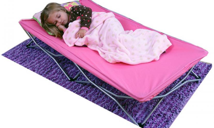 Enjoy 18% Off The Regalo My Cot Pink Portable Toddler Bed!