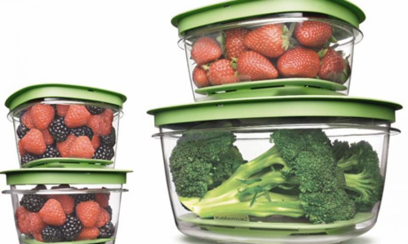 Get The Rubbermaid Produce Saver 8-Piece Container Set For Only $19.99!