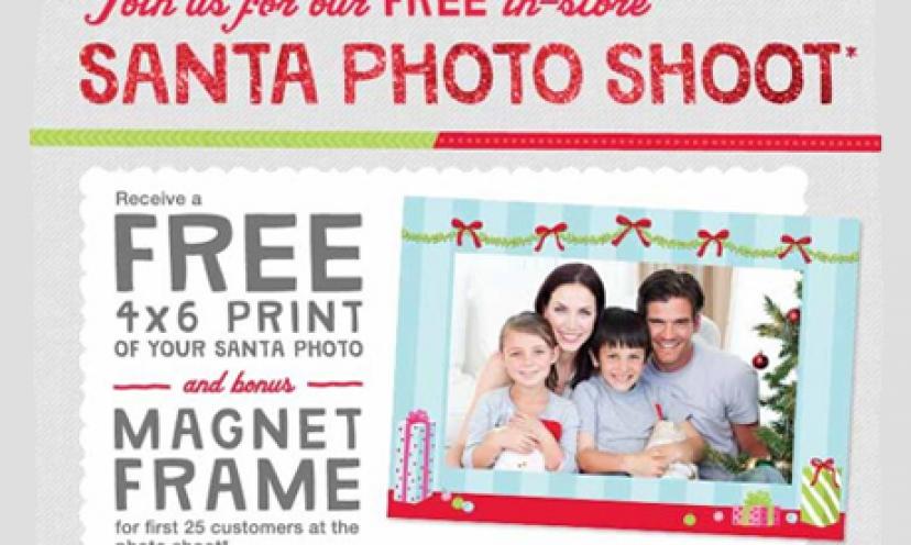 Get a free 4×6 Santa print and magnet frame from Walgreens!