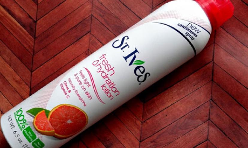 Save $2 on St. Ives Fresh Hydration Lotion!