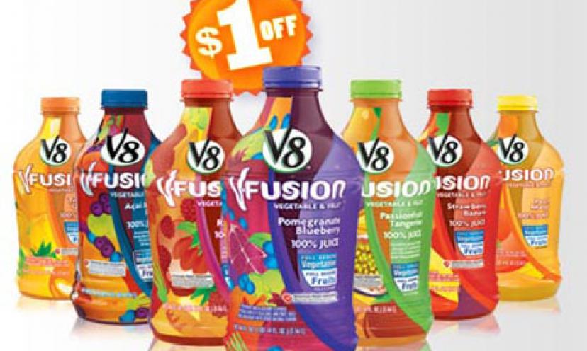 Save $1.00 off Two V-8 V-Fusion juices!