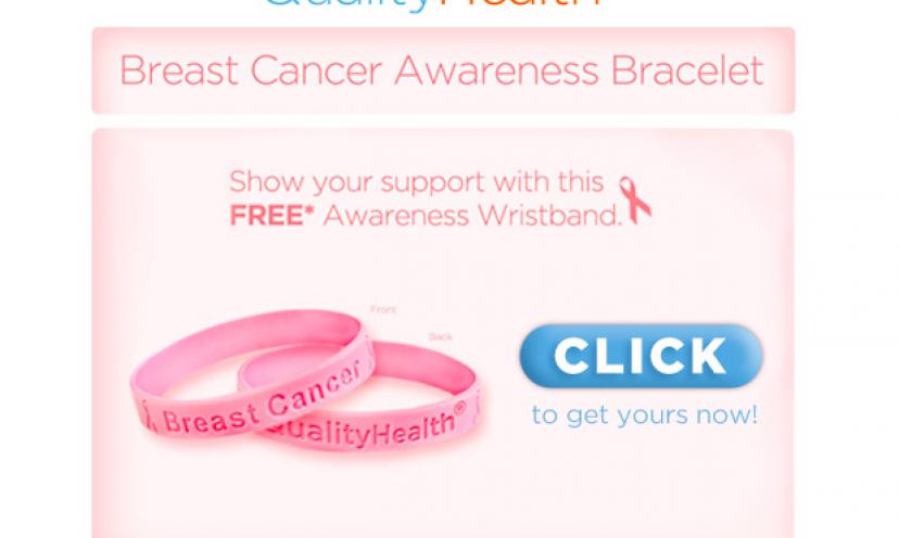 Support Breast Cancer Awareness with a Free Bracelet!