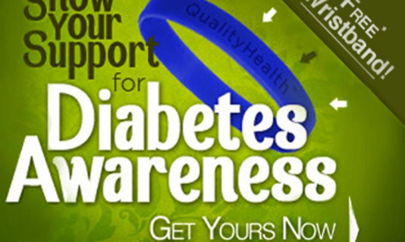 Show your support for Diabetes Awareness with this free wristband!