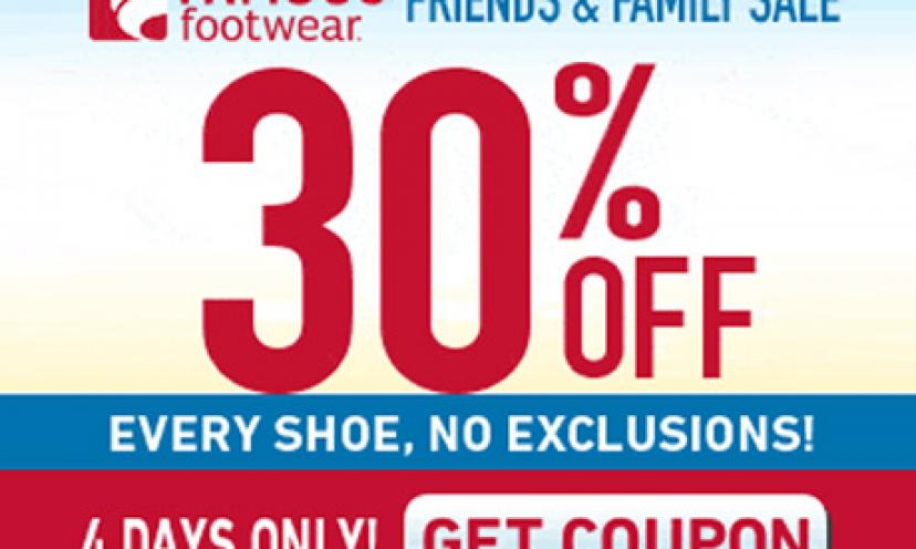 Save 30% off all Shoes at Famous Footwear!