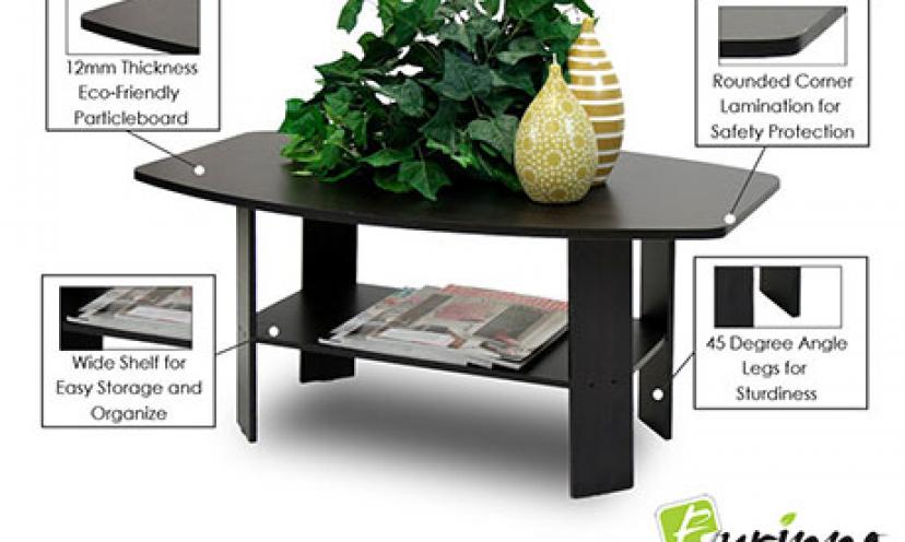 Save 63% On the Furinno Simple Design Coffee Table!