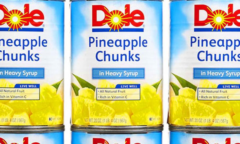 Save $0.75 off Two Cans of Dole Pineapple