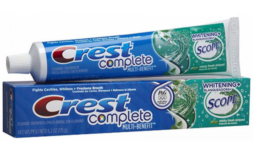 Save $0.50 Off One Crest Toothpaste!