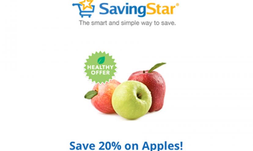 An apple a day keeps the doctor away! Save 20% off on apples today