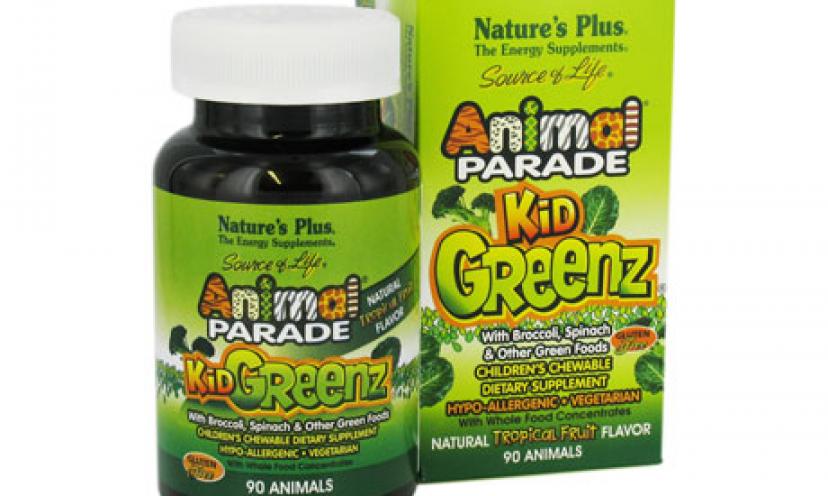 Get a FREE Sample of Animal Parade KidGreenz Children’s Chewables!