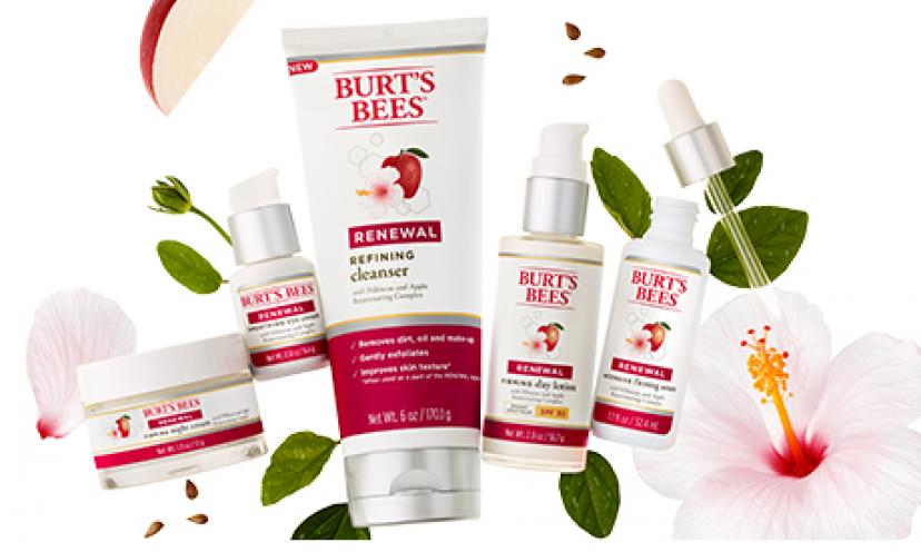 Get $3.00 off Burt’s Bees Renewal Face Care