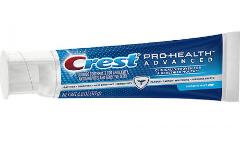 Get $1.00 Off One Crest Pro-Health Advanced Toothpaste!