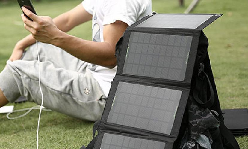Enjoy 60% Off on the Poweradd Portable Solar Charger!