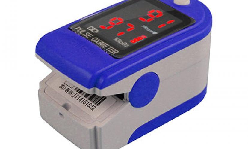 Enjoy 72% Off the CMS Pulse Oximeter with Neck/Wrist Cord!