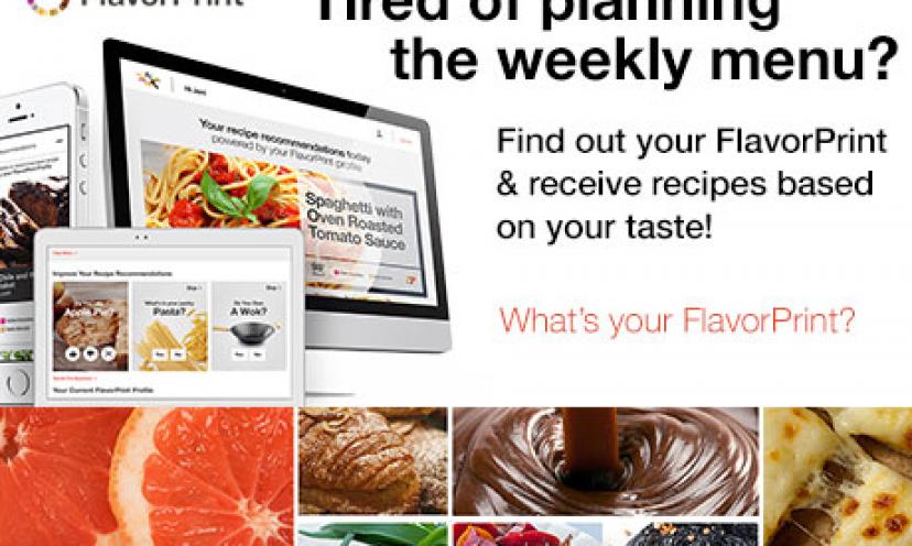 Get Personalized Recipe Recommendations From FlavorPrint!