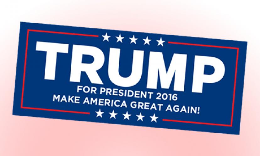 Get You FREE Trump Campaign Sticker!