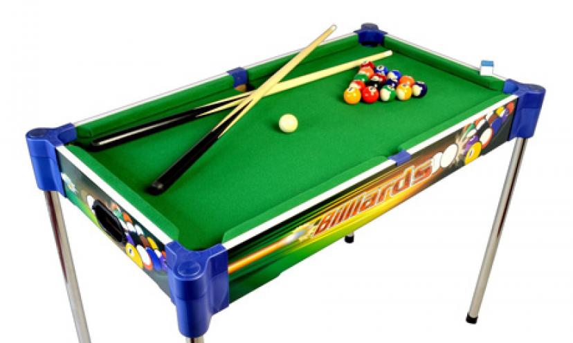 Save 38% On a 2-in-1 Table and Tabletop Billiards for Kids!