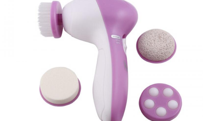 Save 58% Off on MelodySusie Multifunction 4-in-1 Electric Facial & Body Brush Spa Cleaning System!
