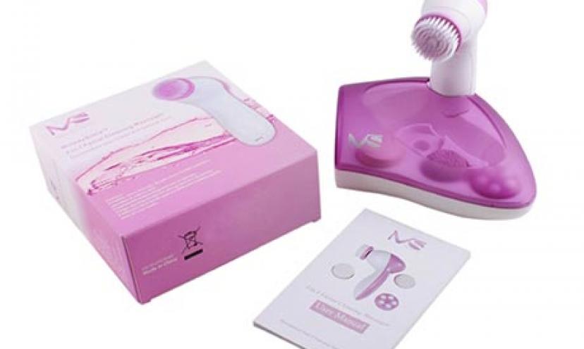 Enjoy the MelodySusie Multifunction 4-in-1 Electric Facial & Body Brush Spa Cleaning System for 63% Off!