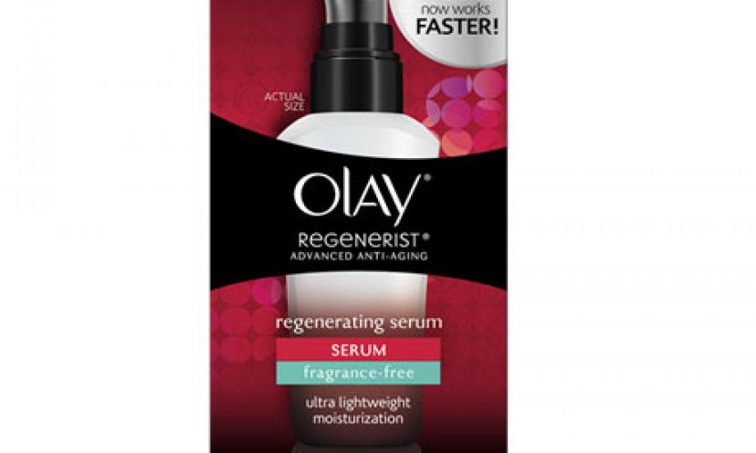 Save 35% on Olay Regenerist Daily Regenerating Serum Fragrance-Free Moisturizer!