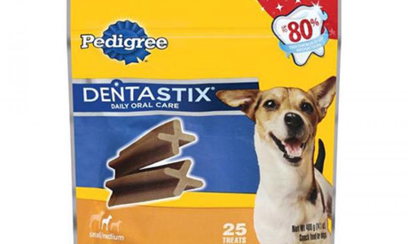 Save $0.75 Off Any One Pedigree Dentastix Treats for Dogs!
