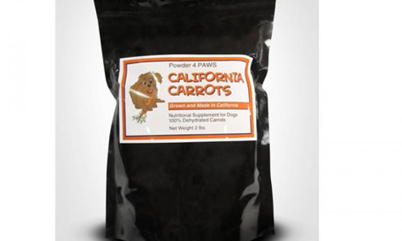 Free Sample of Powder 4 PAWS California Carrots Dog Food!