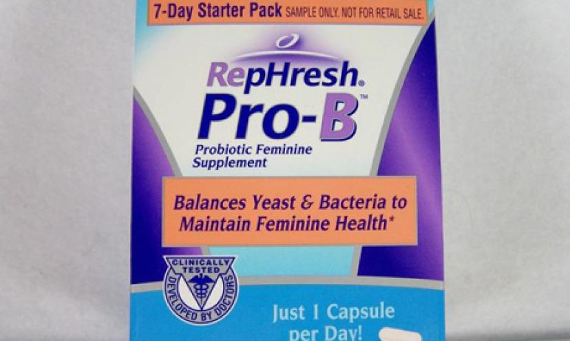 Get a FREE RepHresh Pro-B Probiotic Feminine Supplement Sample!