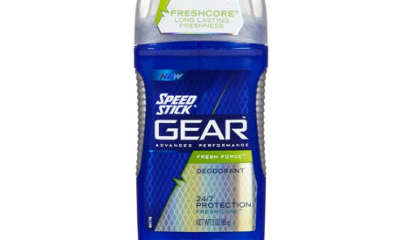 Get $2.00 off any Speed Stick GEAR Deodorant!