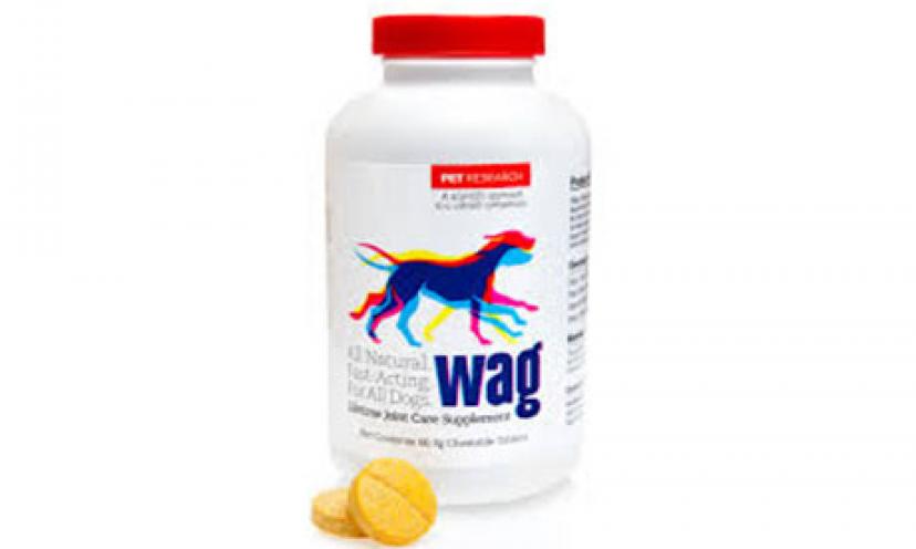 Get a FREE Sample of Wag Lifetime Joint Care For Your Dog!