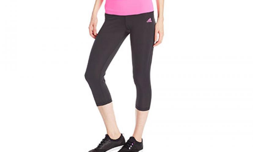 Adidas Performance Women’s Mid-Rise 3/4 Tights! Great Deals!