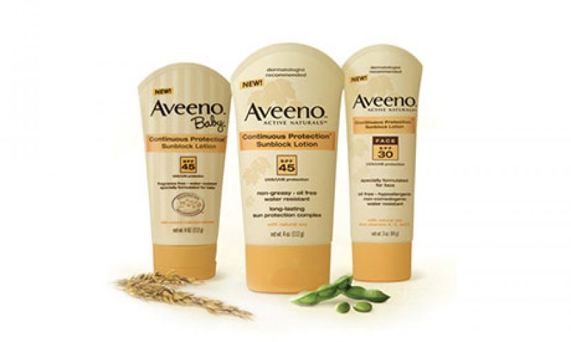 Get $3.00 Off Any One AVEENO Sun Care Product!