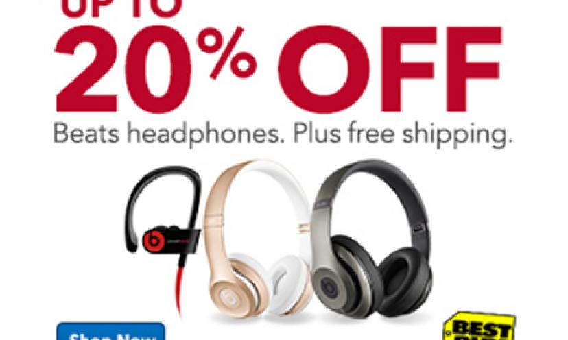 Save up to 20% off on Beats Headphones at Best Buy!