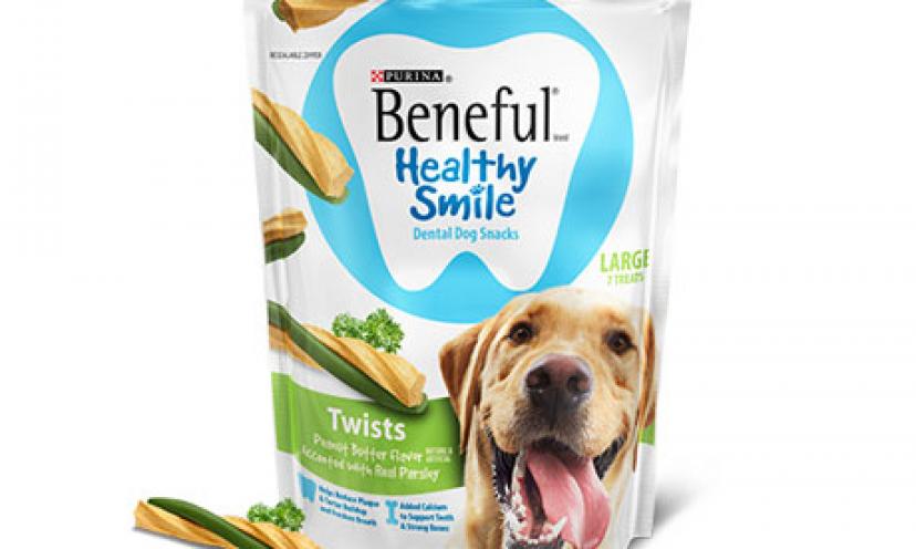 Get $4.00 off any 2 Beneful Healthy Smile Dog Treats!