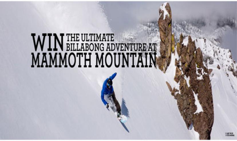 Enter to Win a Skiing Adventure at Mammoth Lakes!